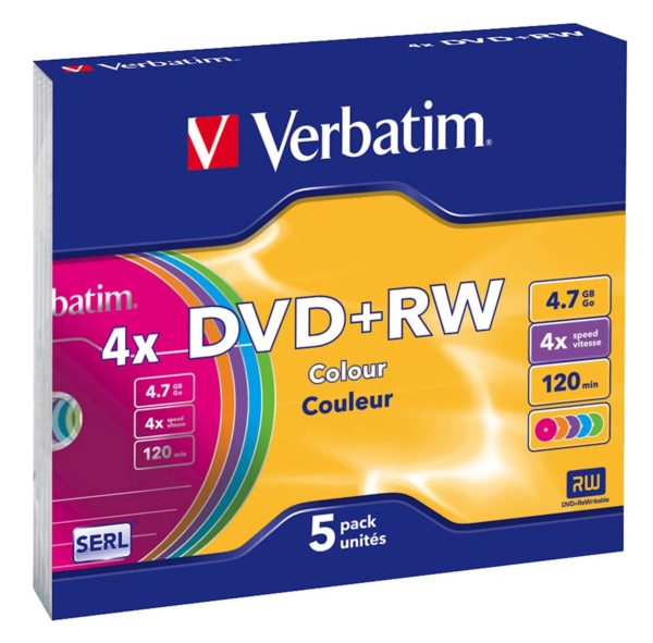 DVD+RW MEDIJ VERBATIM 5PK SC 4X 4
