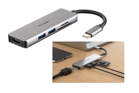 D-Link DUB-M530 5-u-1 USB-C Hub sa HDMI i SD/microSD čitačem kartica D-Link DUB-M530 5-u-1 USB-C Hub sa HDMI i SD/microSD čitačem kartica