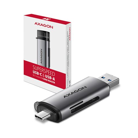 AXAGON CRE-SAC External USB 3.2 Gen1 Type-C+Type-A 2-slot SD/microSD AXAGON CRE-SAC External USB 3.2 Gen1 Type-C+Type-A 2-slot SD/microSD