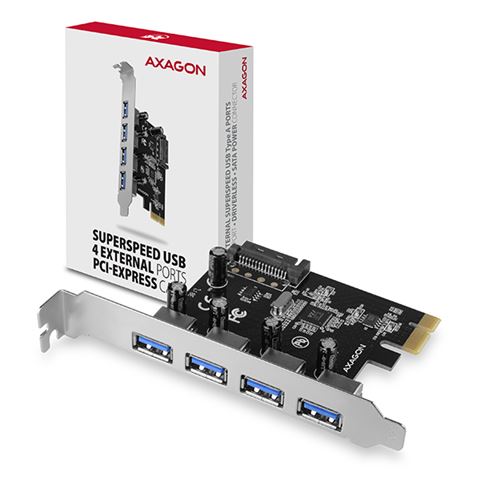 AXAGON PCEU-430VL PCIe Adapter 4x USB3.2 AXAGON PCEU-430VL PCIe Adapter 4x USB3.2