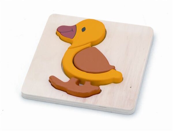 Drvene puzzle 4 dijela - patka