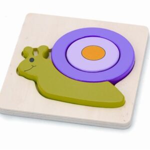 Drvene puzzle 3 dijela - puž