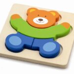 Drvene puzzle 4 dijela - medvjedić