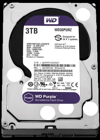 HDD Interni WD Purple Surveillance 3TB 3 HDD Interni WD Purple Surveillance 3TB 3