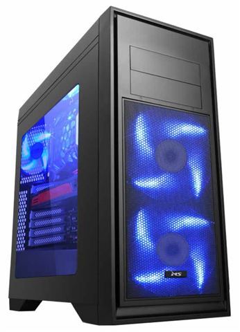 MS TITAN PRO gaming kućište plavi LED ventilatori