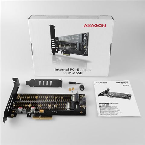 AXAGON PCEM2-D PCI-E 4.0 4x - DUAL M.2 SSD (NVMe + SATA) AXAGON PCEM2-D PCI-E 4.0 4x - DUAL M.2 SSD (NVMe + SATA)