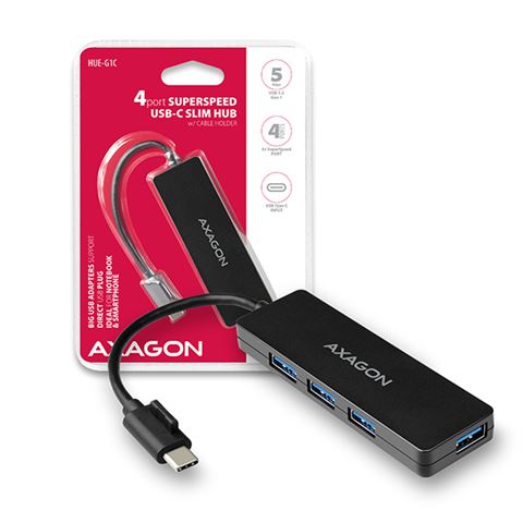 AXAGON HUE-G1C 4 x USB3.2 Gen1 USB HUB SLIM Type-C