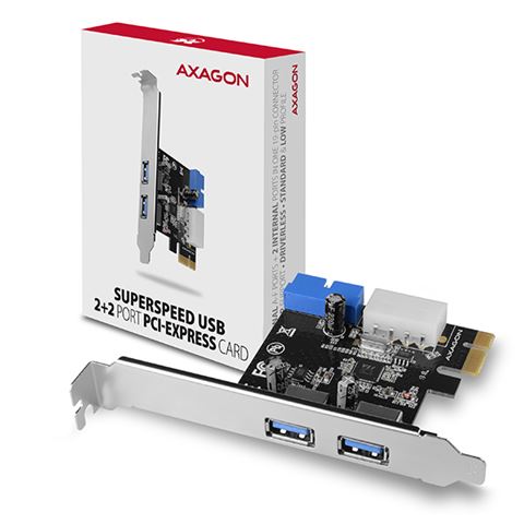 AXAGON PCEU-232VL PCIe Adapter USB 3.2Gen1 x4 (2xfront + 2xinternal) AXAGON PCEU-232VL PCIe Adapter USB 3.2Gen1 x4 (2xfront + 2xinternal)
