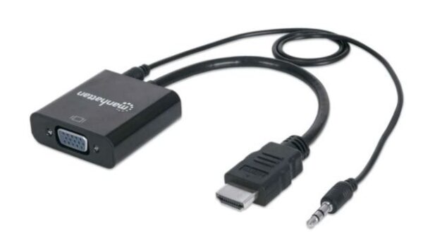 MH Converter HDMI muški/VGA ženski +audio crni MH Converter HDMI muški/VGA ženski +audio crni