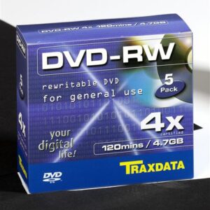 TRAXDATA OPTIČKI MEDIJ DVD-RW 4X BOX 5