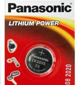 PANASONIC baterije CR-2025EL/1B Lithium Coin