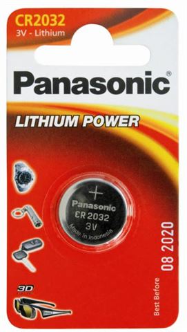 PANASONIC baterije CR-2032EL/1B Lithium Coin PANASONIC baterije CR-2032EL/1B Lithium Coin