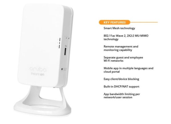 HPE AP ARUBA INSTANT ON AP-11D 2X2:2 MU-MIMO HPE AP ARUBA INSTANT ON AP-11D 2X2:2 MU-MIMO