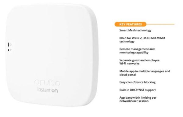 HPE AP ARUBA INSTANT ON AP12 3X3:3 MU-MIMO HPE AP ARUBA INSTANT ON AP12 3X3:3 MU-MIMO
