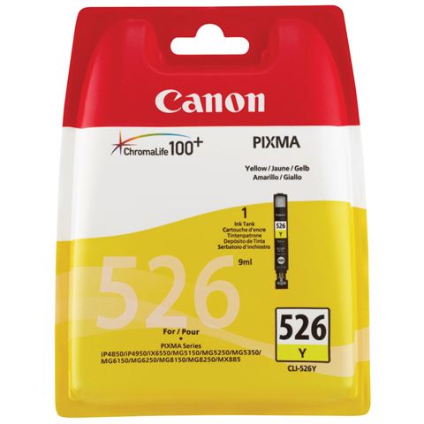 Tinta CANON CLI-526 Y Yellow Tinta CANON CLI-526 Y Yellow