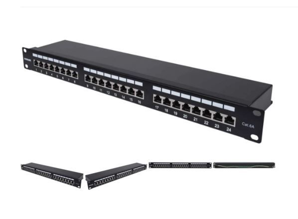 Intellinet patch panel FTP Cat6A 24-port 1U 19" shielded Intellinet patch panel FTP Cat6A 24-port 1U 19" shielded