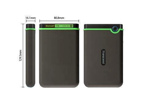 Vanjski tvrdi disk 1TB StoreJet 25M3S Transcend Iron Gray