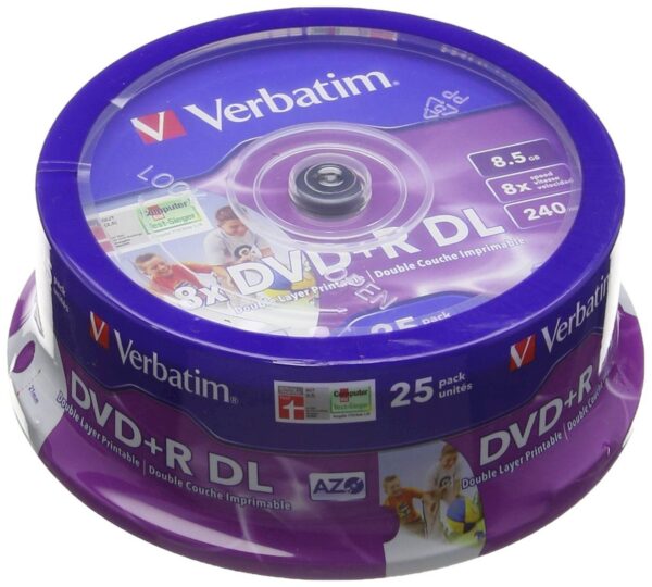 DVD+R MEDIJ VERBATIM 25PK DL P  8X 8