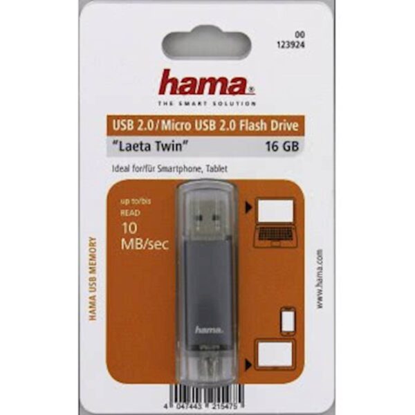 HAMA LAETA TWIN USB 2.0 16GB HAMA LAETA TWIN USB 2.0 16GB