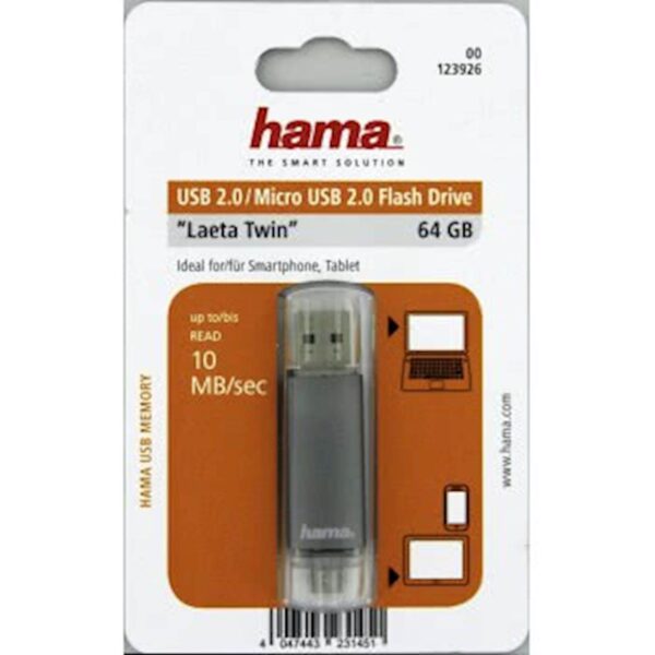 USB HAMA LAETA TWIN 2.0 64GB USB HAMA LAETA TWIN 2.0 64GB