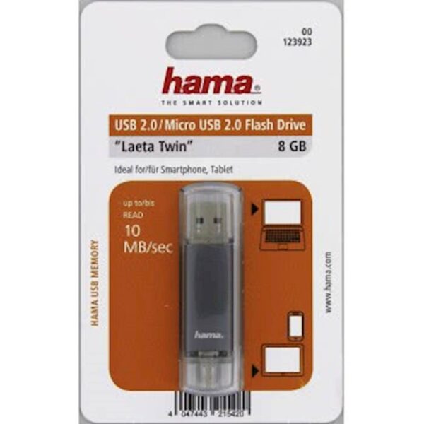 HAMA LAETA TWIN USB 2.0 8GB HAMA LAETA TWIN USB 2.0 8GB