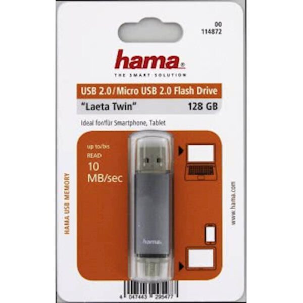 HAMA LAETA TWIN USB 2.0 128GB HAMA LAETA TWIN USB 2.0 128GB