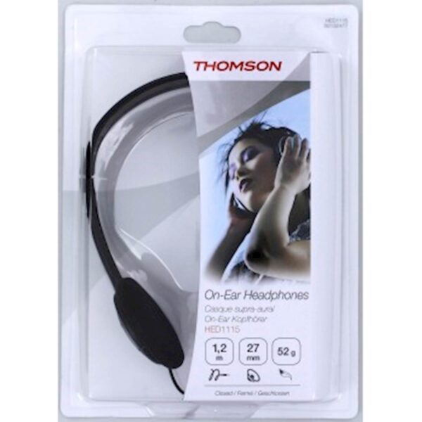 THOMSON HED1115BK ON-EAR HEADPHONES THOMSON HED1115BK ON-EAR HEADPHONES