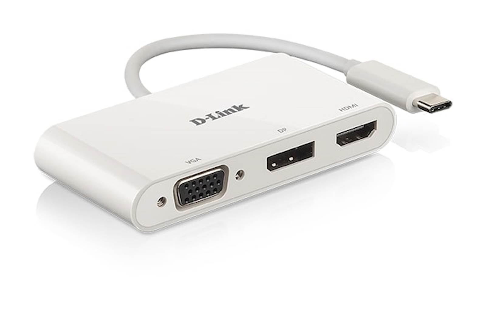 HUB Dlink 3-in-1 USB-C to HDMI/VGA/DP Adapter