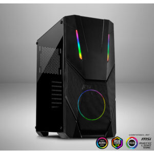 Inter-tech Case IT-3303 HornetATX, ITX, 2x ARGB LED strips,1x 120mm ARGB fan, - Slika 1