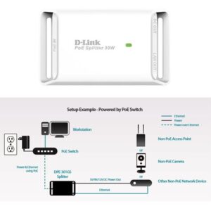 D-Link 1-Port Gigabit PoE Spliter DPE-301GS