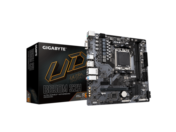 Gigabyte MB B650M S2HG10AM5; 2xDDR5; 1xM.2