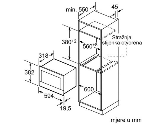 BOSCH mikrovalna Serie 8| CRNA