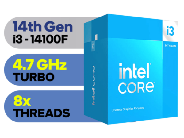 Intel Core i3-14100F3.5GHz 12MB L3 LGA1700 BOXRaptor Lake