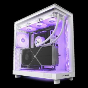 NZXT CASE H6 FLOW WHITE RGB mini-ITX, Micro-ATX, ATX, Mid-tower, 3x RGB fan - Slika 1