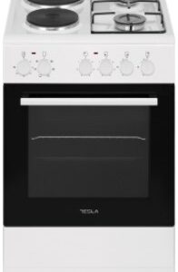 TESLA Šporet kombin. CM5220SWsamostojeći; 2 ringle + 2 plin2 ringle + 2 plin; 7,6 kW, 43 lit,bijeli - Slika 1