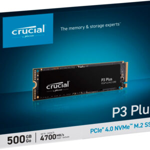 Crucial SSD P3 Plus 500GB NVMe4700/1900 MB/sPCIe Gen 4 x4 - Slika 1