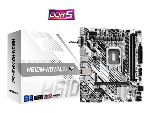 ASROCK MB H610M-HDV/M.2+ D5Intel H610;2xDDR5;VGA