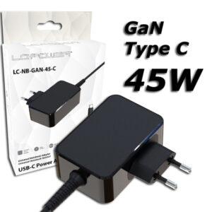LC-Power USB GaN punjač 45W Punjač za laptope, USB-C,5-20V, 2.25-3A - Slika 1