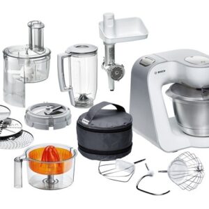 BOSCH kuhinjski aparat MUM 5 BIJELA-SREBRNA, 900W,3.9L, 7 Brzina, Inox posuda, SL - Slika 1