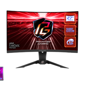 ASROCK MONITOR PG27Q15R2A 27"CURVED GAMING;QHD;165Hz;1ms;2xHDMI,DP;Speaker,High,Swivel,Tilt,WiFi - Slika 1