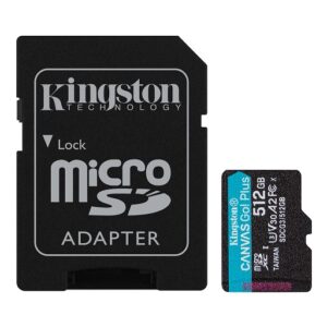 Kingston micro SD 512GBCanvasGoPlusr/w:170MB/s/90MB/s,with adapter - Slika 1