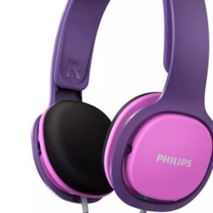 Philips SHK2000PK dječije sl, žičane slušalice, boja pink, sa ograničenjem glasnoće do 85dB - Slika 1