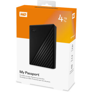 WD HDD 4TB My Passport Blackexternal HDD,2,5",USB 3.2 Gen1 - Slika 1