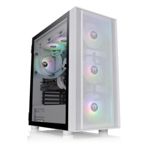 Thermaltake H570 TG ARGB Snow Mid tower, tempered glass, 3x 120mm ARGB Lite fan - Slika 1