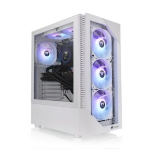 Thermaltake View 200 ARGB Snow Mid tower, tempered glass, 3x 120mm ARGB Lite fan - Slika 1