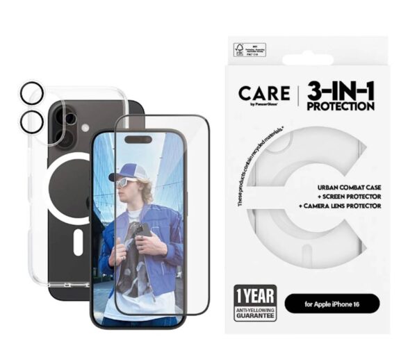 Bundle Care by PG iPhone 16 MagSafe White Bundle Care by PG iPhone 16 MagSafe White