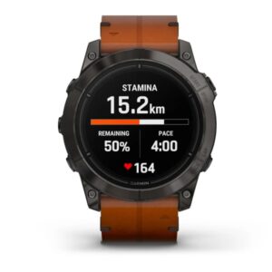 GARMIN Epix PRO (GEN 2) 51mm Sapphire Carbon Gray DLC Titanium Chestnut Leather - Slika 1