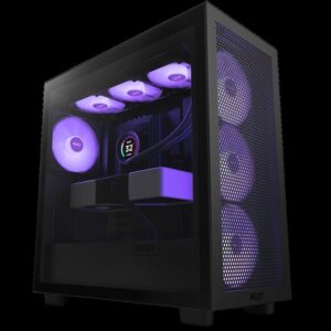 NZXT CASE H7 FLOW BLACK RGB Mini-ITX, Micro-ATX, ATX Mid-Tower, 4x fans - Slika 1