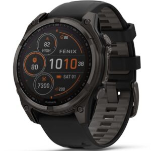 GARMIN Fenix 8 51mm Solar Sapphire Carbon Gray DLC Titanium Black/Pebble Gray - Slika 1