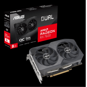 ASUS VGA DUAL-RX7600-O8G-V2AMD Radeon RX 76008GB GDDR6 128bit;HDMI,3xDP - Slika 1